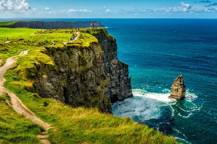 Aussicht auf die Cliffs of Moher 