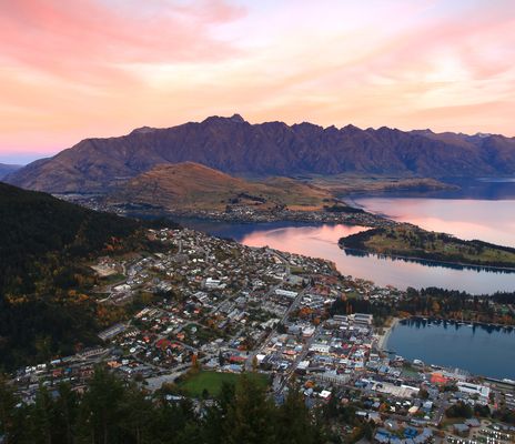 Blick auf Queenstown in Neuseeland