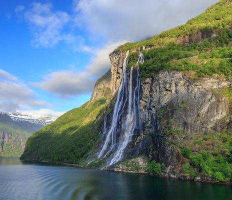 Sieben Schwestern Wasserfälle in Norwegen