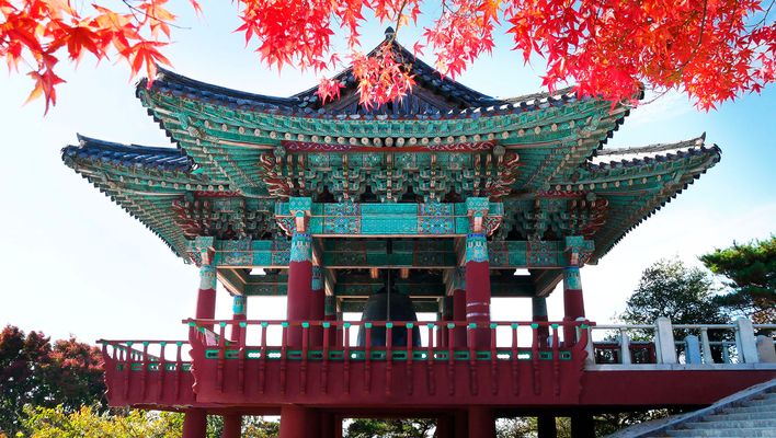 Tempel in der Stadt Gyeongju in Südkorea