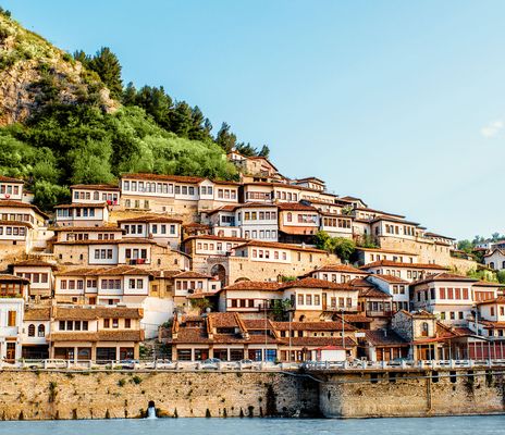 Stadt Berat in Albanien