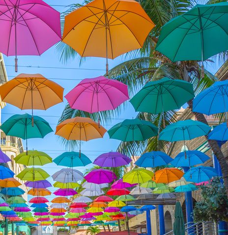 Regenschirme in Port Louis