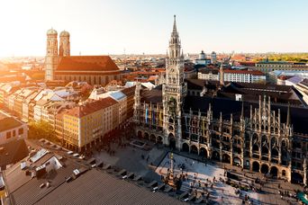 Blick auf Marienplatz in München