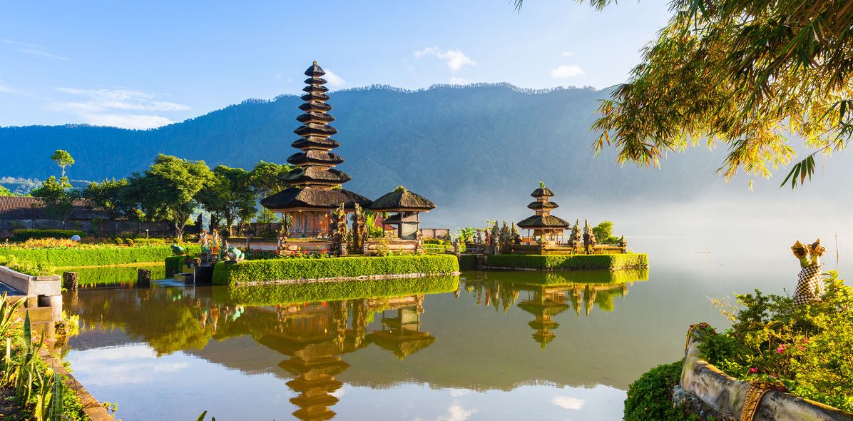 Blick auf Bedugul Tempel