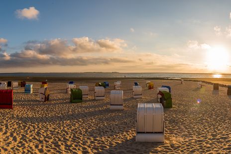 Strandkörbe am Strand von Föhr