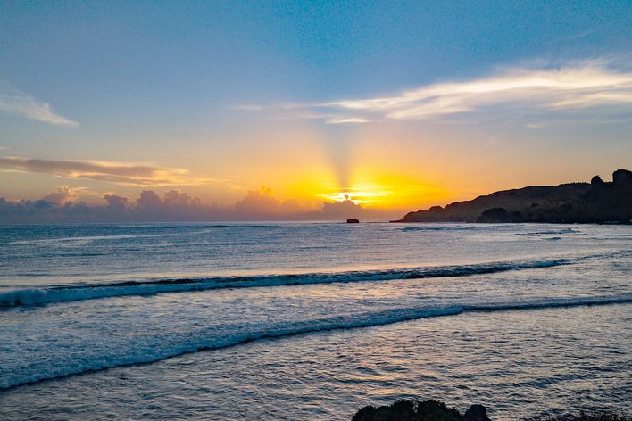 Sonnenuntergang am Strand der Dominikanischen Republik