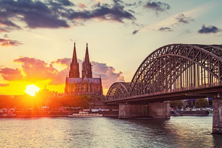 Reiseführer, Deutschland, Köln, Dom, Brücke, Rhein