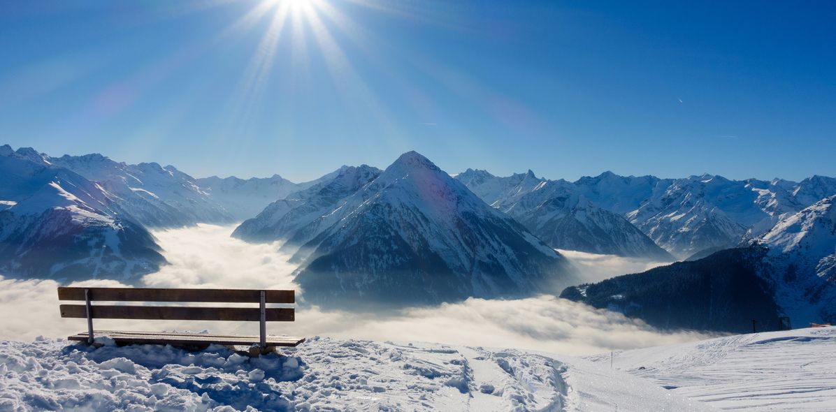 Österreich Zillertal im Schnee
