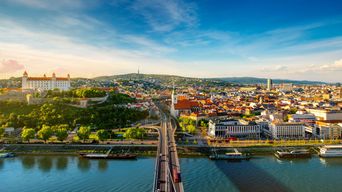 Blick auf Bratislava und die Donau