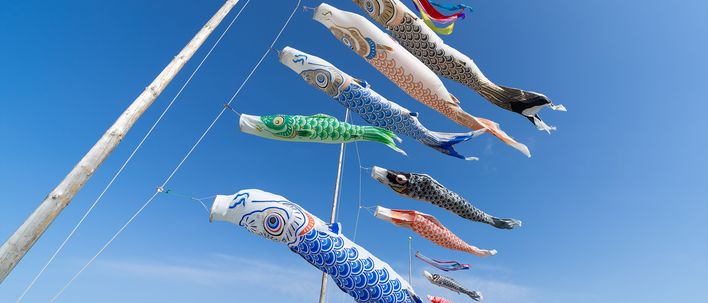 Koi Fahnen beim Kodomo No Hin