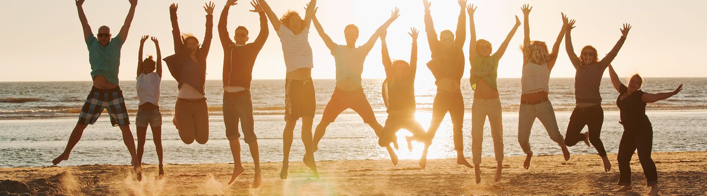 Gruppe am Strand