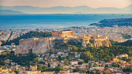 Blick auf die Akropolis in Athen