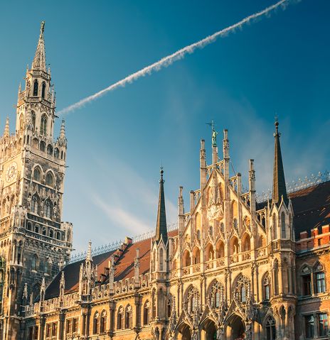 Blick auf Rathaus in München