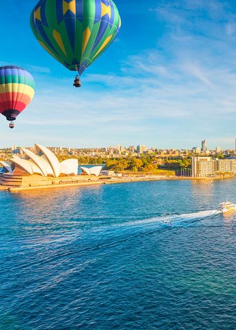 Sydney Hafenblick Heissluftballons