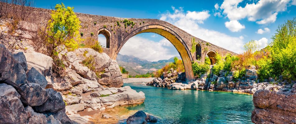 Fluss in Skhdora, Albanien