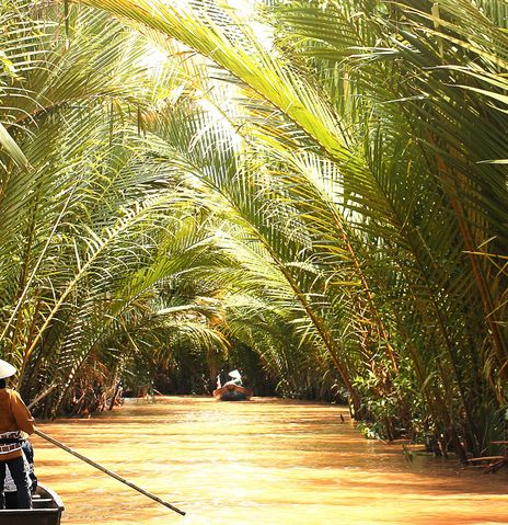 Boot im Mekong-Delta