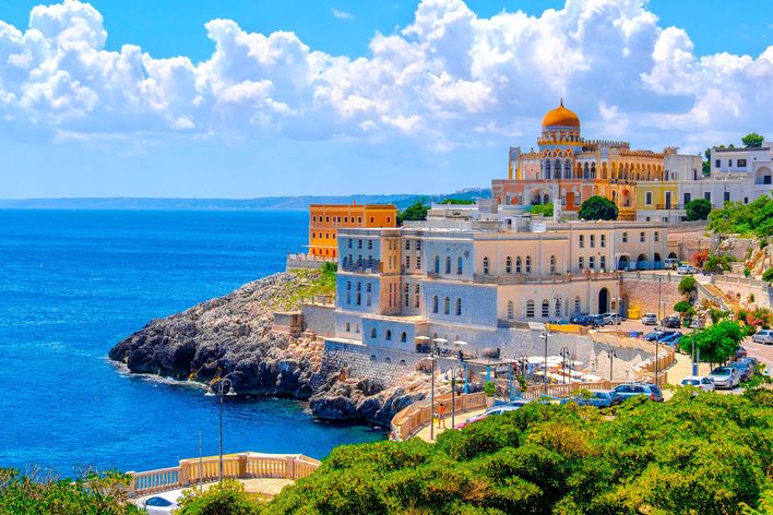 Blick auf Apulien in Italien