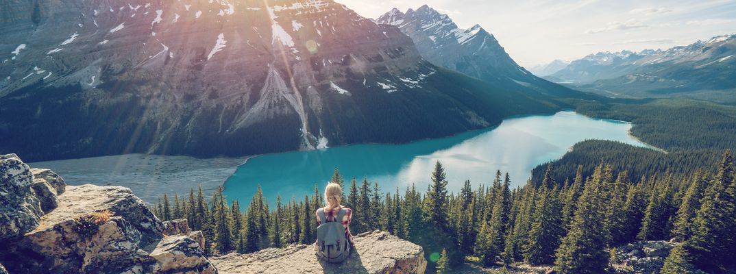 Frau im Banff Nationalpark