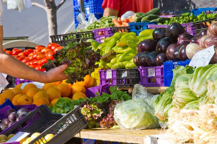 Gemüse auf einem Markt